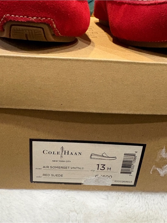 Cole Haan Air Somerset Red Suede Loafers Men’s 13M NWT w/ Box main image 10